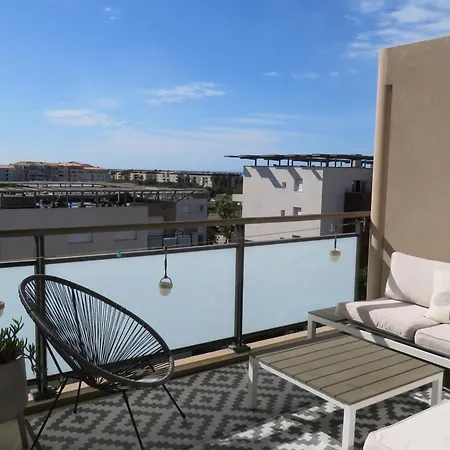 T3 Elegant Dernier Etage, 4****, Climatisation, 4 Pers. - Fr-1-472-212 דירה